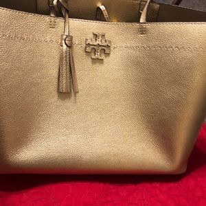Tory Burch Gold Tote!